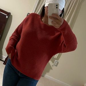 Rachel Zoe Red Crew Neck Sweater